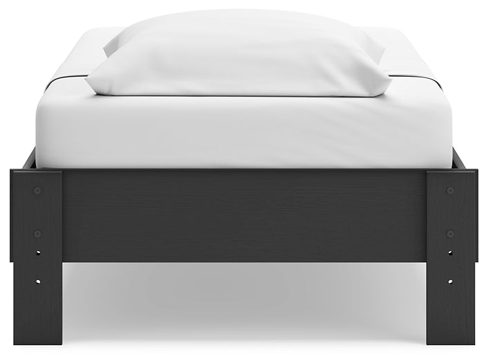 Socalle Twin Platform Bed with Dresser, Chest and 2 Nightstands